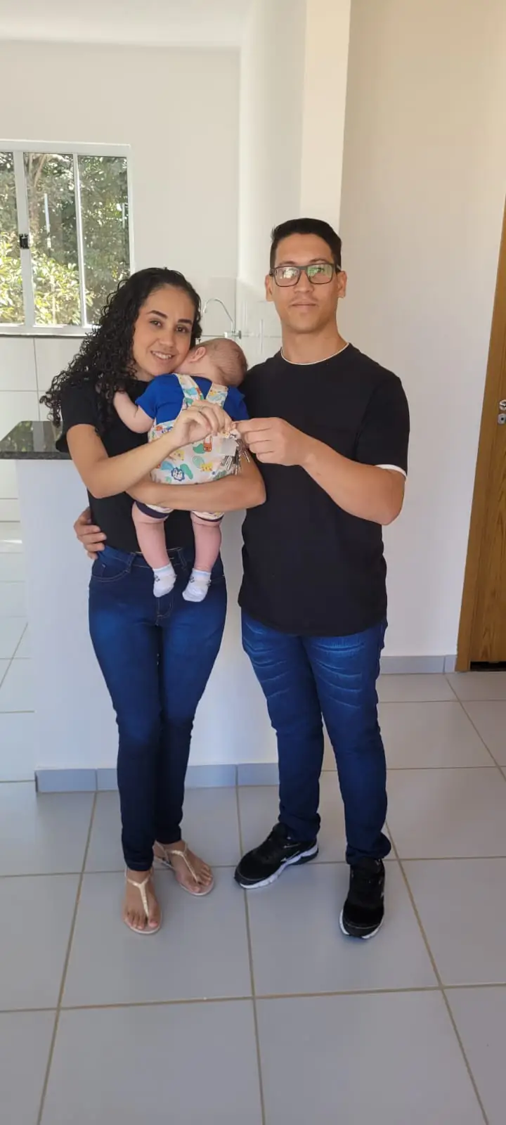 Família com bebê no bp novo
