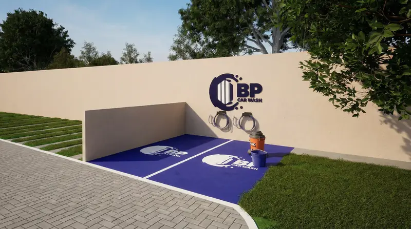 Área de car wash para os moradores lavarem o carro