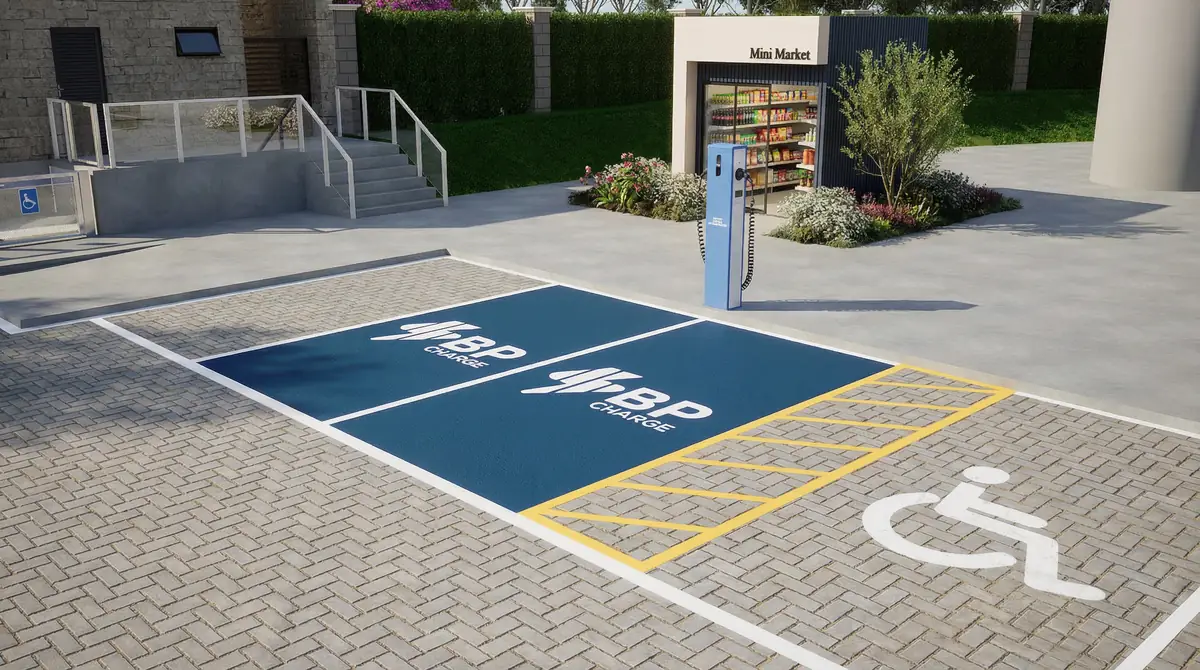 Vagas com carregador para carro elétrico no Royal Caribe